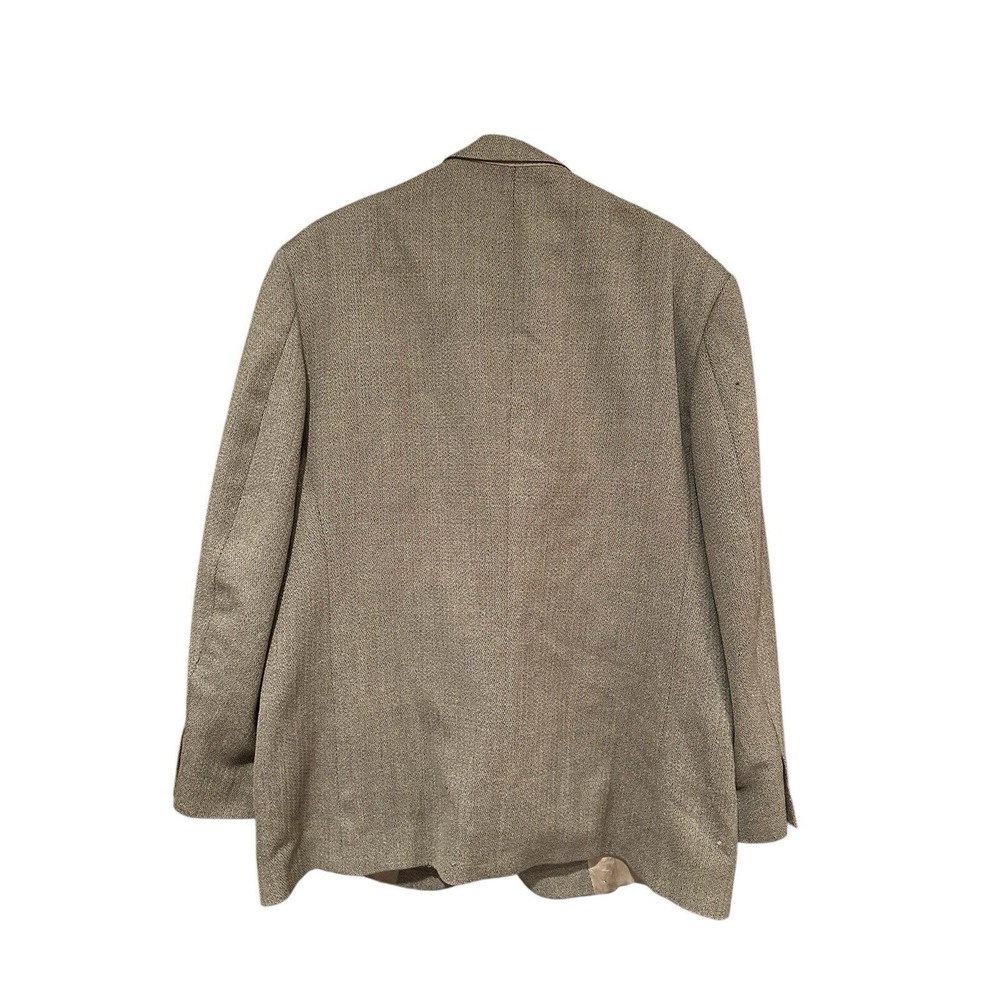 PERRY ELLIS Mens Tweed‎ Blazer Sport Coat Casual Jacket Size 44R Wool Brown EUC - Picture 2 of 11